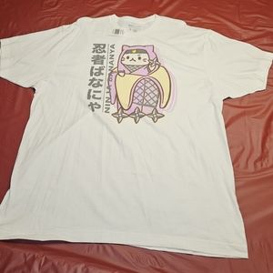 Hello Kitty Ninja Banaya szM & 2XL N.W.T. White & Lilac w/Yellow Peeled Banaya